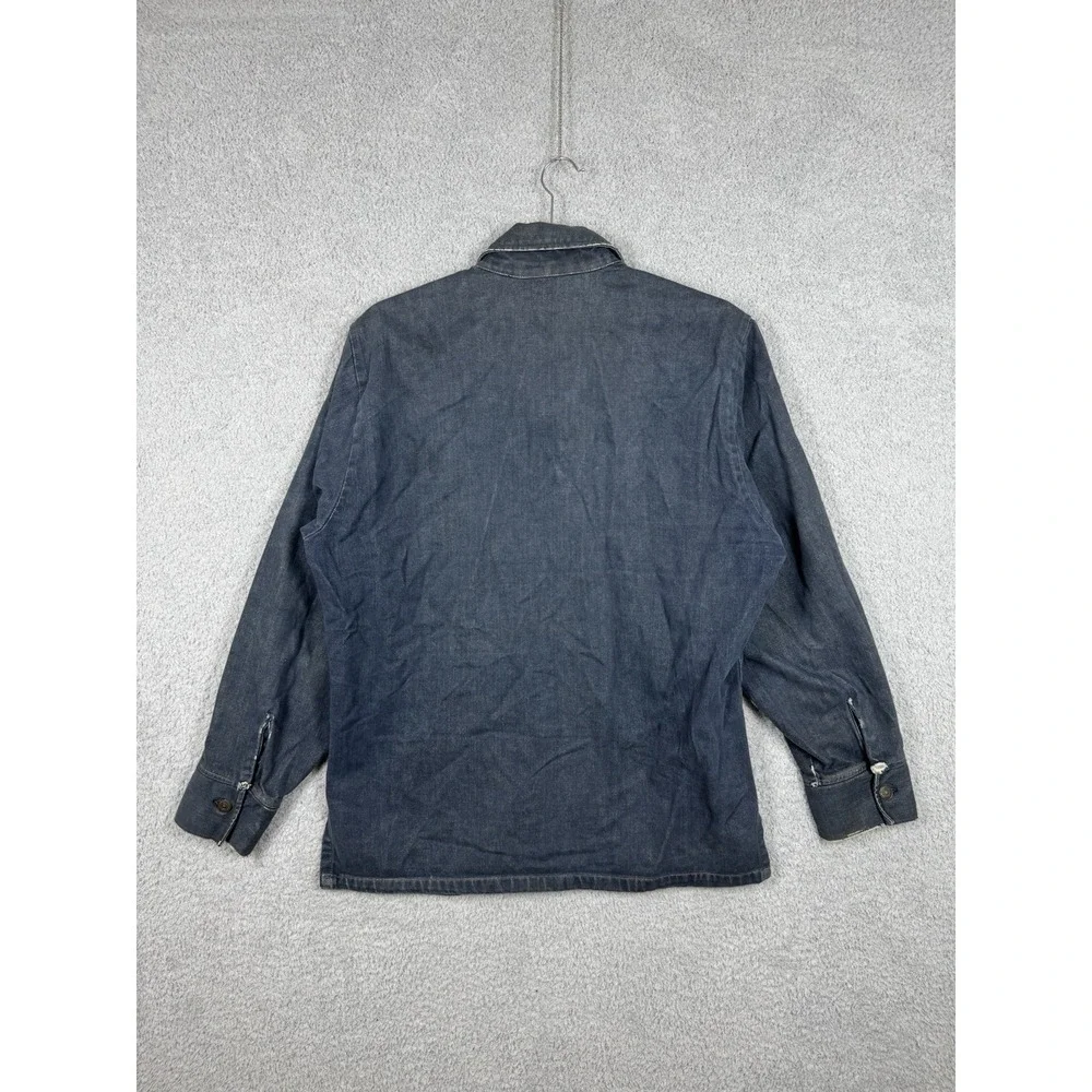 Levis Orange Tab Shirt Shacket Denim Jacket Workwear Epaulettes‎ 70676-7618 M-L - Picture 8 of 12